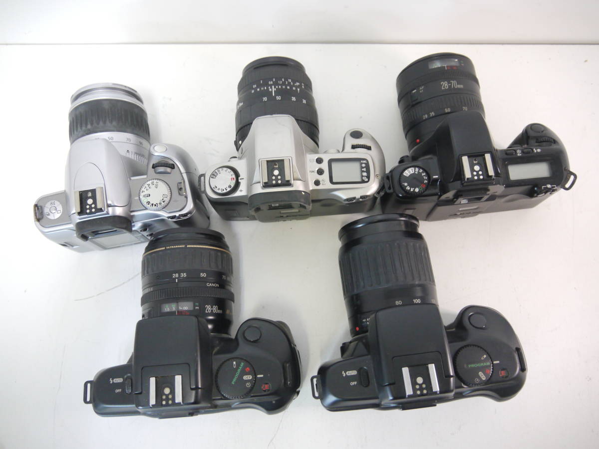 683 Canon AFカメラ 5台 まとめ レンズ付 EOS Kiss/Kiss 5/EOS 750QD/EF 28-90/28-80/80-200/28-70/SIGAM 28-70mm キャノン フィルムカメラ_画像9