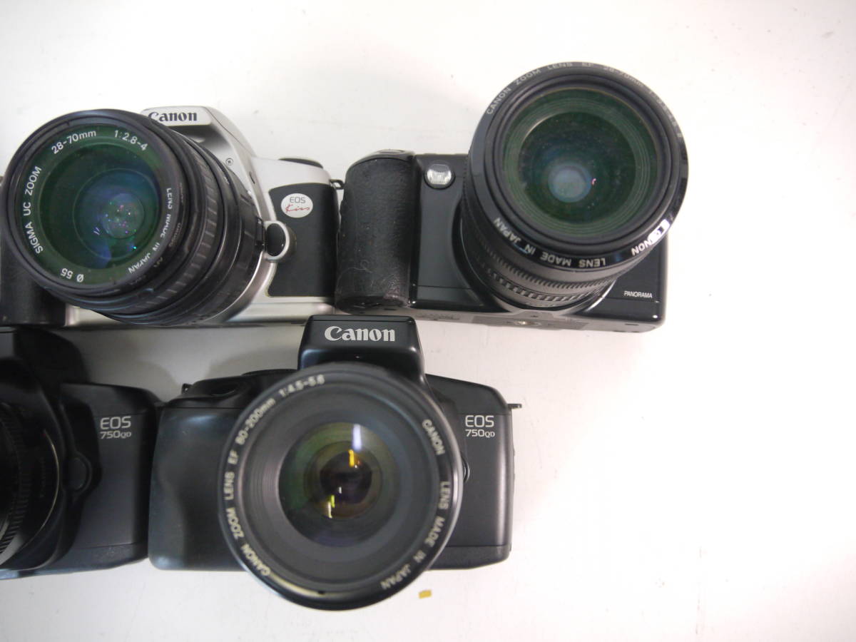 683 Canon AFカメラ 5台 まとめ レンズ付 EOS Kiss/Kiss 5/EOS 750QD/EF 28-90/28-80/80-200/28-70/SIGAM 28-70mm キャノン フィルムカメラ_画像4