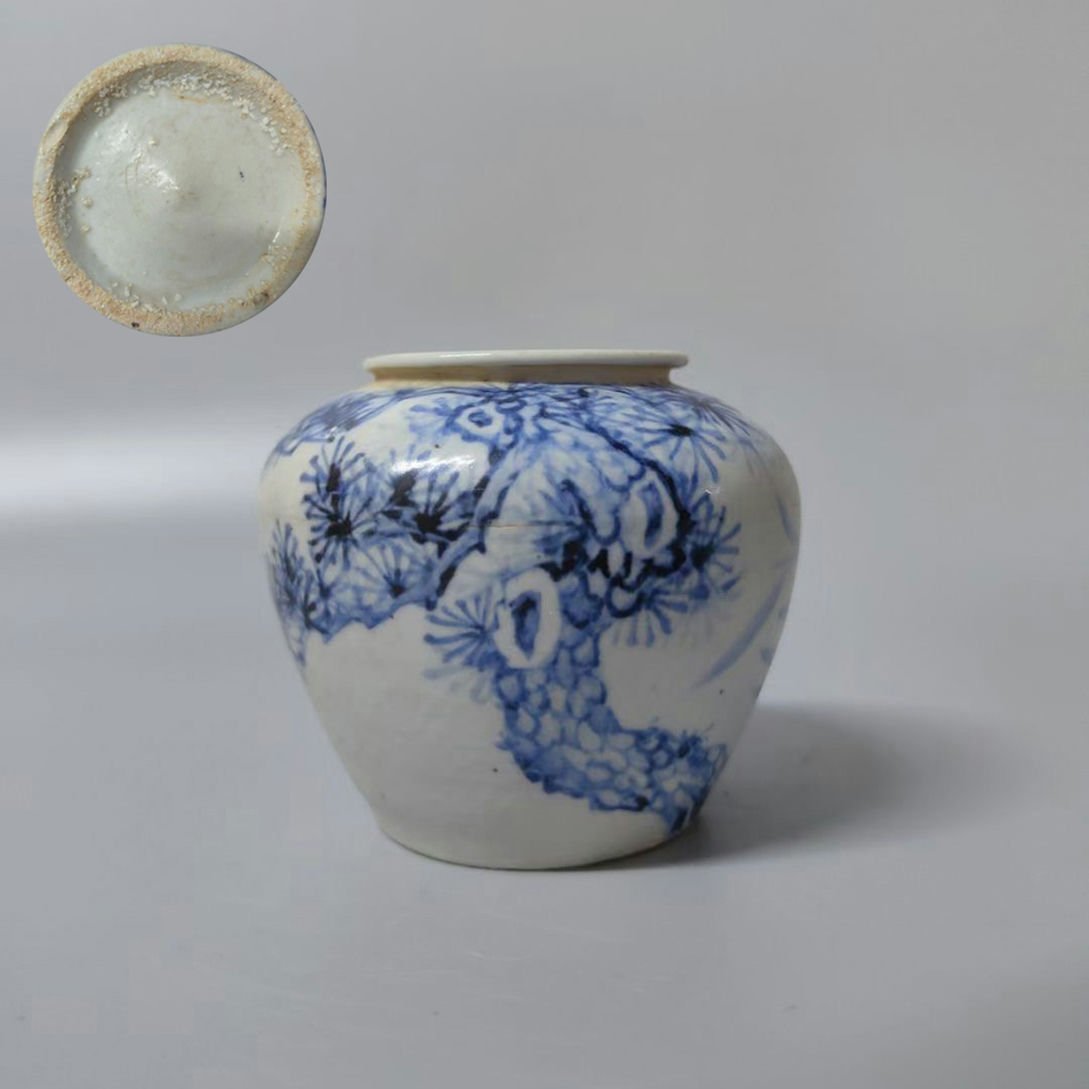◆羽彰・古美術◆A4912朝鮮珍品旧蔵 朝鮮美術 高麗磁 李朝15世紀 李朝 高麗白磁青花水盂