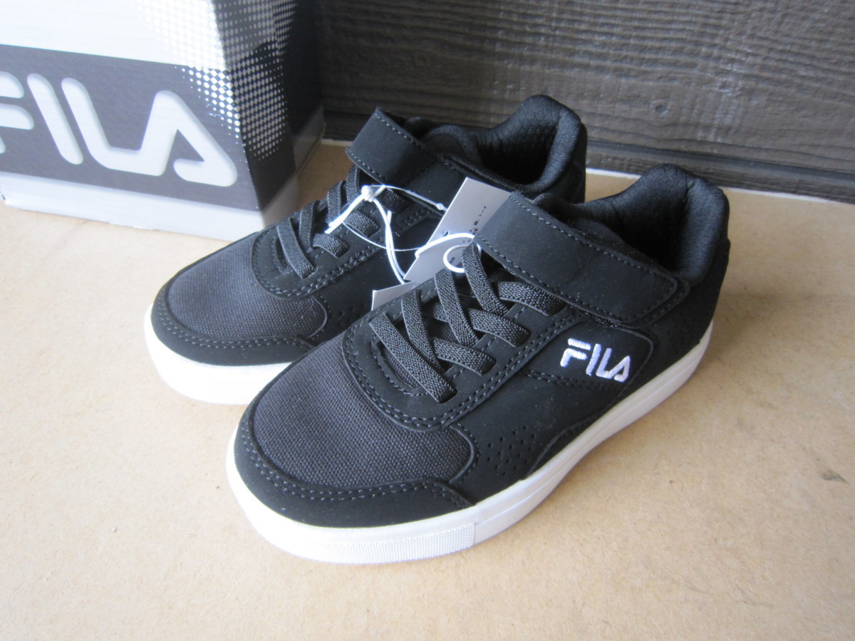 試着のみ FILA フィラ Kids Memory Enkoro 2 Shoe スニーカー キッズ ウォーキングランニング シューズ 18cm 1231230 ブラック/ホワイト_画像2