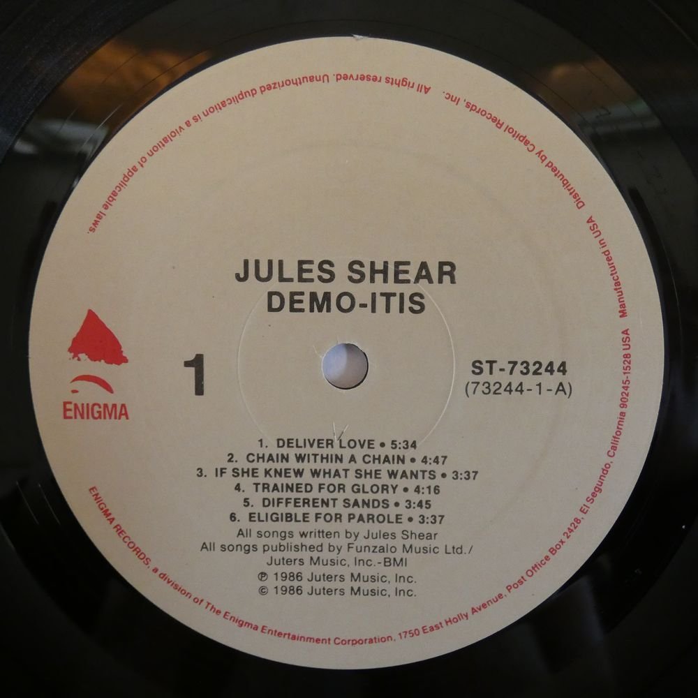 46057058;【US盤/シュリンク/ハイプステッカー】Jules Shear / Demo-itis_画像3