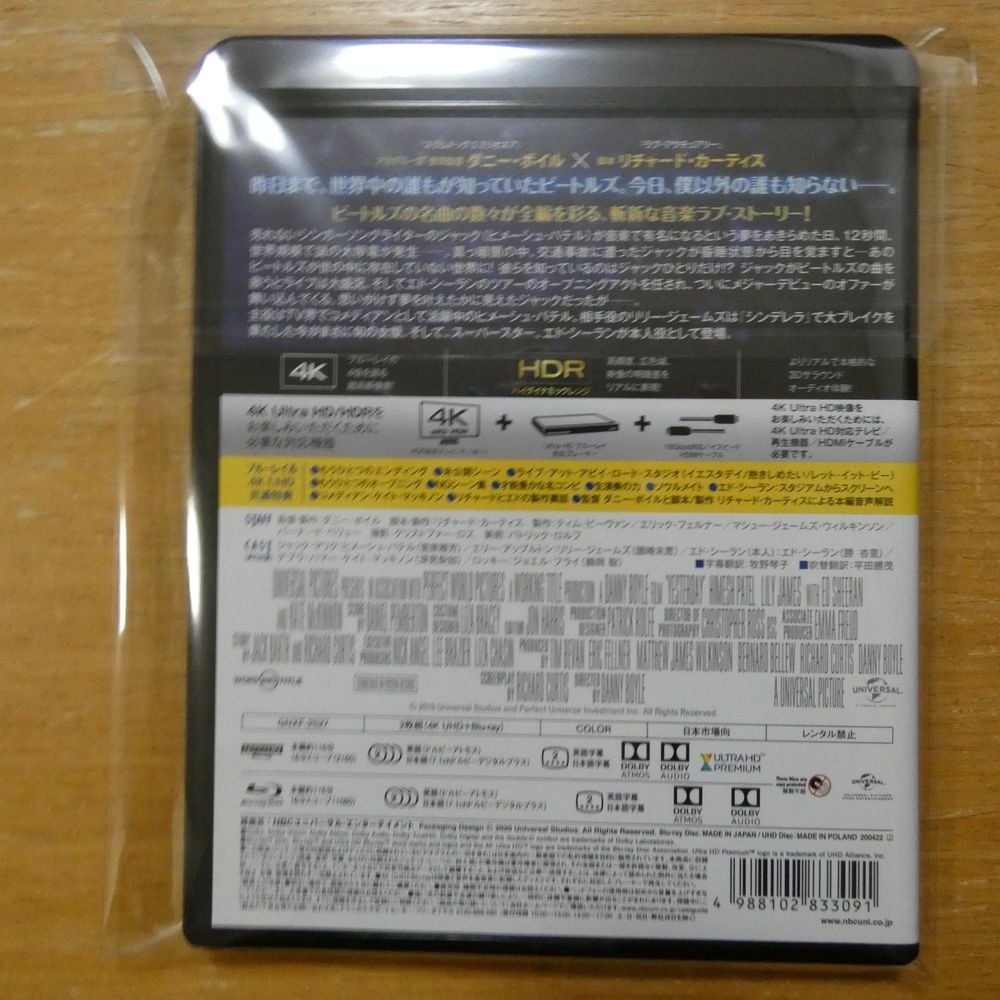 4988102833091;【4ULTRAHD+Blu-ray】ダニー・ボイル/エド・シーラン / イエスタデイ　GNXF-2527_画像2