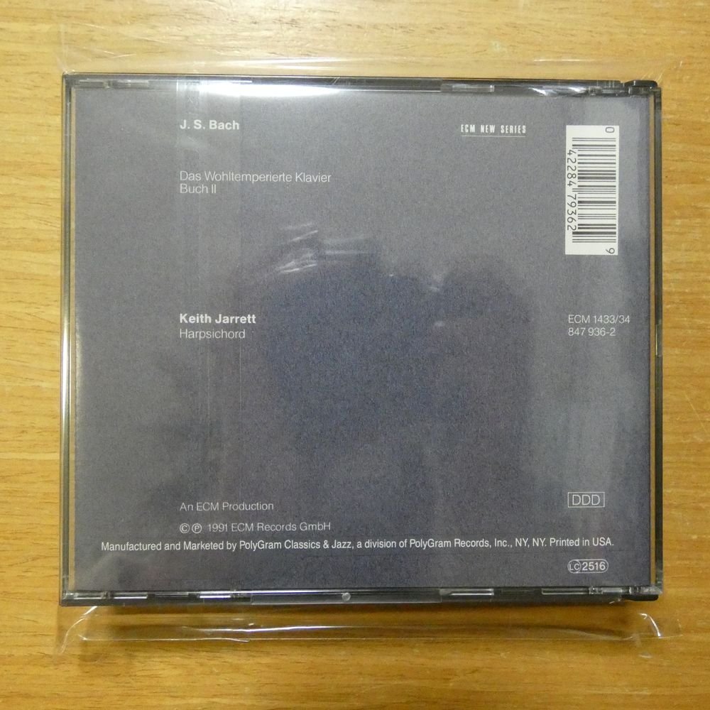 042284793629;【2CD/米盤/蒸着仕様/ECMNEWSERIES】KEITH JARRETT / J.S.BACH:DAS WOHLTEMPERIERTE KLAVIER,BUCH Ⅱ_画像2