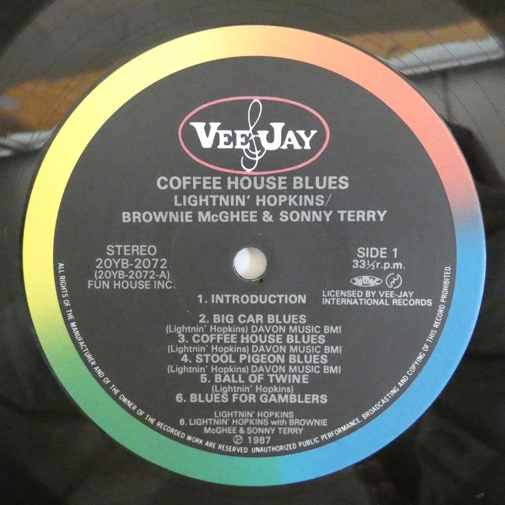 46058288;【帯付】Lightnin' Hopkins, Brownie McGhee, Sonny Terry / Coffee House Blues_画像3