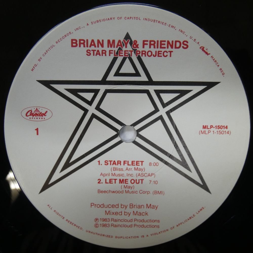 46058547;【US盤/12inch】Brian May + Friends / Star Fleet Project_画像3