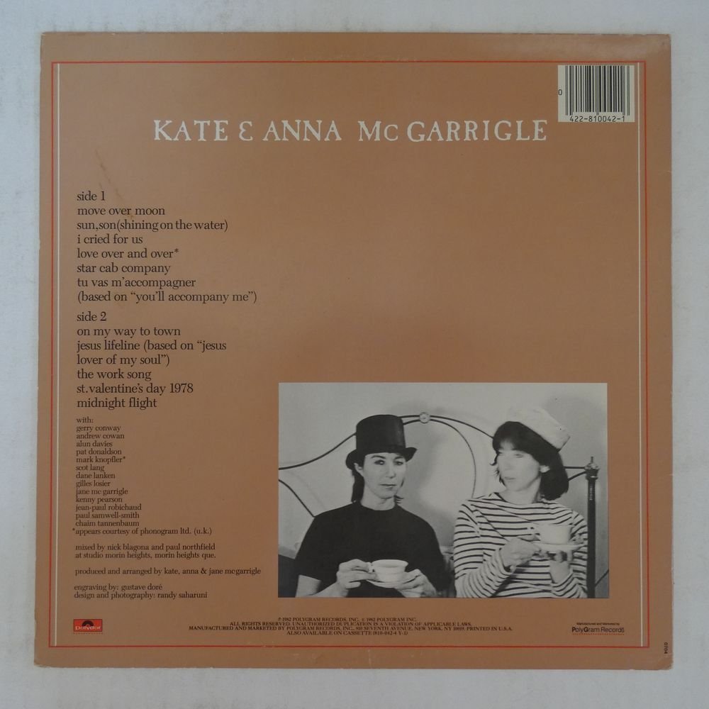 46058569;【US盤】Kate & Anna McGarrigle / Love Over And Over_画像2