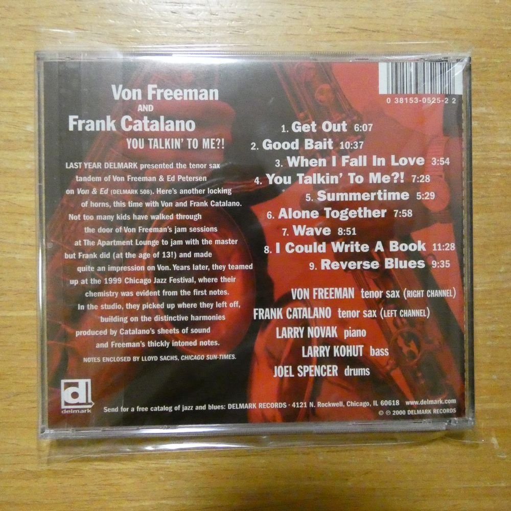 41085405;【CD】VON FREEMAN&FRANK CATALANO / YOU TALKIN' TO ME?!　DE-525_画像2