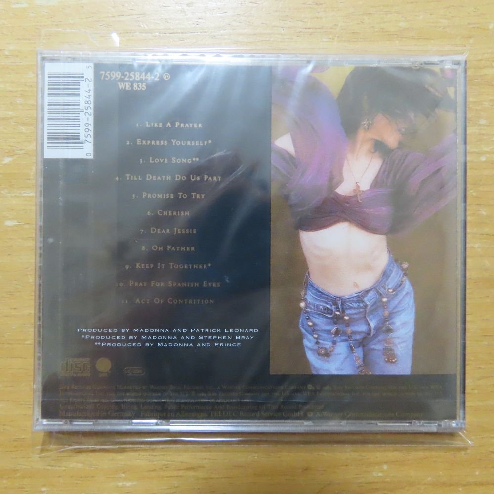 075992584425;【未開封/CD】MADONNA / LIKE A PRAYER　7599-25844-2_画像2