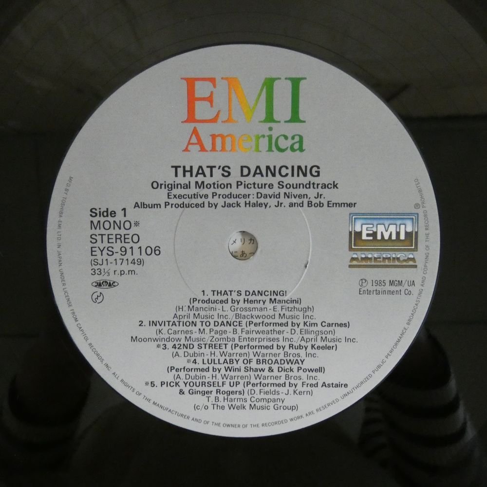 47045841;【帯付】V.A. / That's Dancing! - The Original Soundtrack Album From The MGM Motion Picture ザッツ・ダンシング_画像3