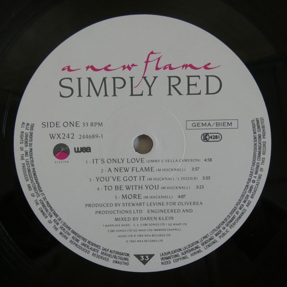 47046521;【Germany盤/89年稀少】Simply Red / A New Flame_画像3