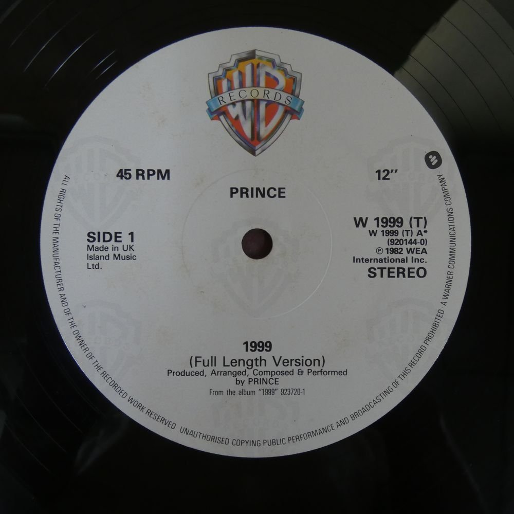 46059527;【UK盤/12inch/45RPM】Prince / 1999 / Little Red Corvette_画像3