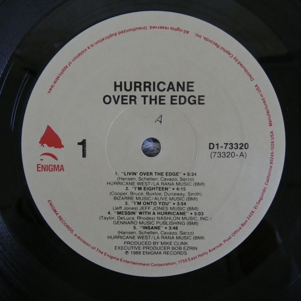 46059999;【US盤】Hurricane / Over The Edge_画像3