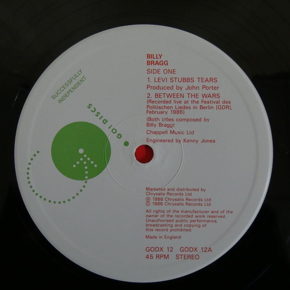 46060198;【UK盤/12inch/45RPM】Billy Bragg / Levi Stubbs' Tears_画像3