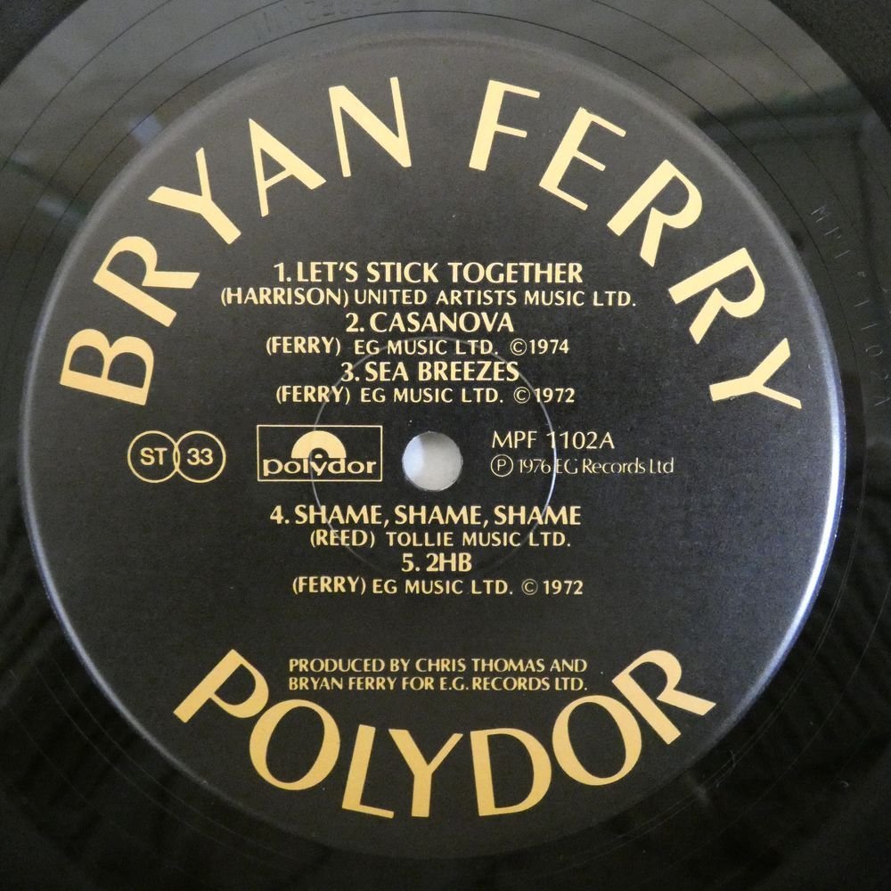 47047536;【国内盤/美盤】Bryan Ferry / Let's Stick Together_画像3