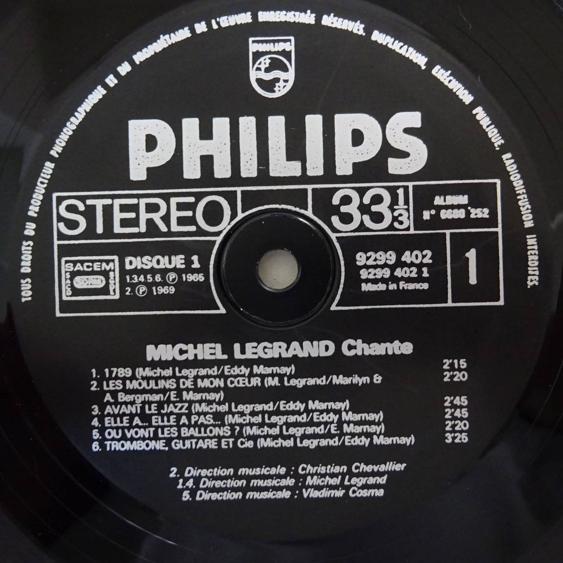 10020181;【France盤/2LP】Michel Legrand / Chante Les Moulins De Mon Coeur_画像3