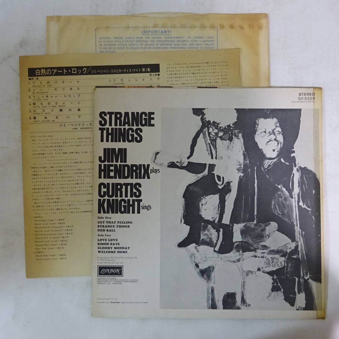 10020286;【国内盤/コーティングジャケ】Jimi Hendrix & Curtis Knight / Strange Things_画像2