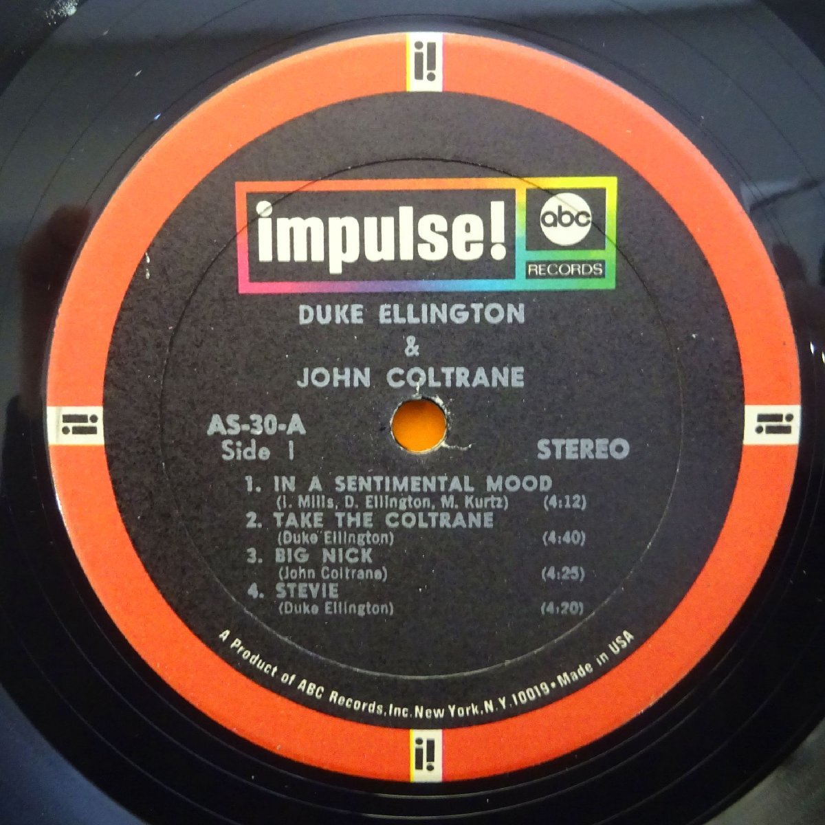 10018403;【US盤/赤黒ラベル/impluse】Duke Ellington & John Coltrane / S.T._画像3