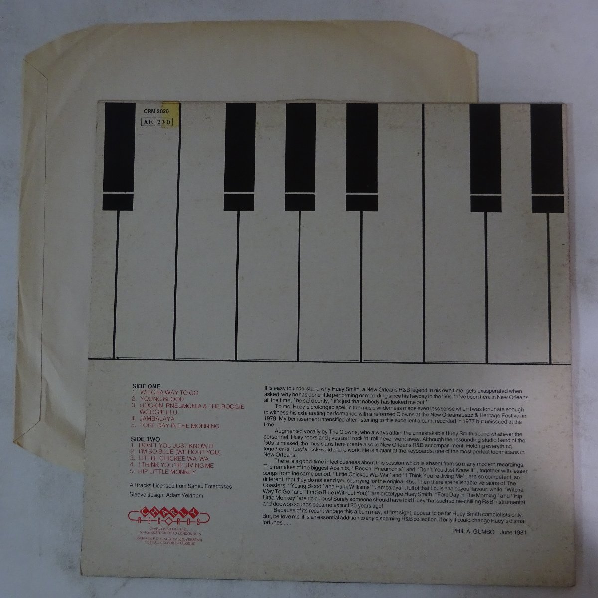 14028354;【UK盤】Huey Piano Smith / Rockin' & Jivin'_画像2