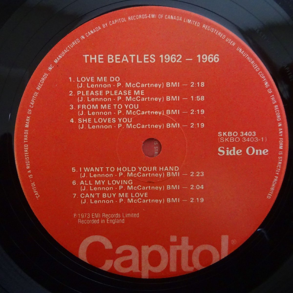 11178635;【Canada盤/2LP】The Beatles / 1962-1966_画像3