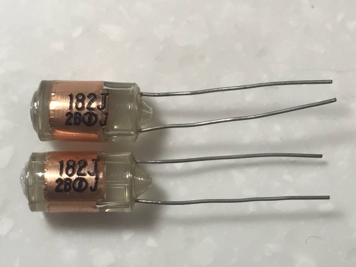  copper . styrol condenser 182J2B 1800pF unused 2 piece 1 set 