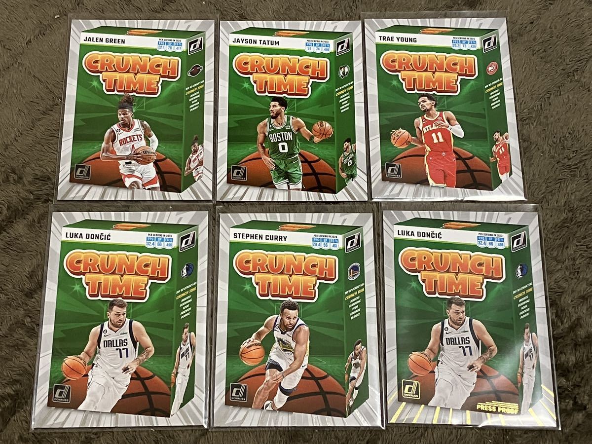 2023-24 Panini Donruss Basketball Clunch Time 6枚セット Stephen Curry Luka Doncic 等_画像1