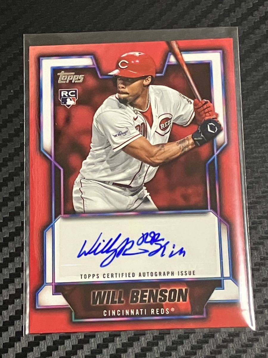 2023 mlb topps japan edition WILL BENSON rookie auto 直筆サイン_画像1