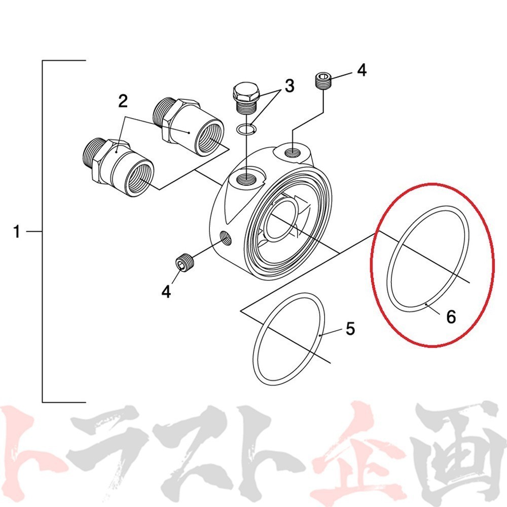 即納 TRUST トラスト オイルブロック用 Oリング 66パイ 12401161 (618122055の画像2