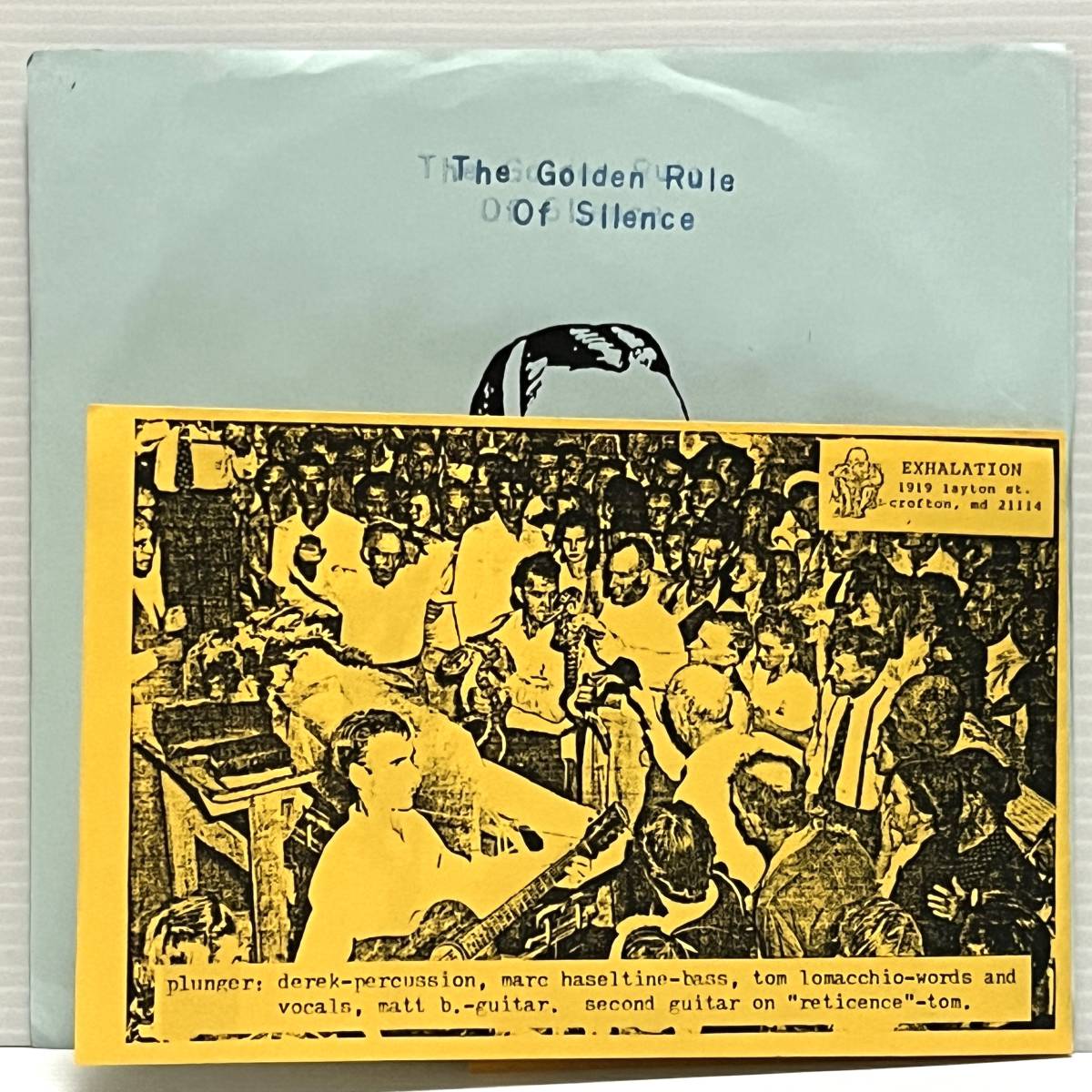 Plunger / William Martyr 17 - The Golden Rule Of Silence - A Split 7 Inch Recording (7 inch) ■Used■ Emo エモいレコード_画像6