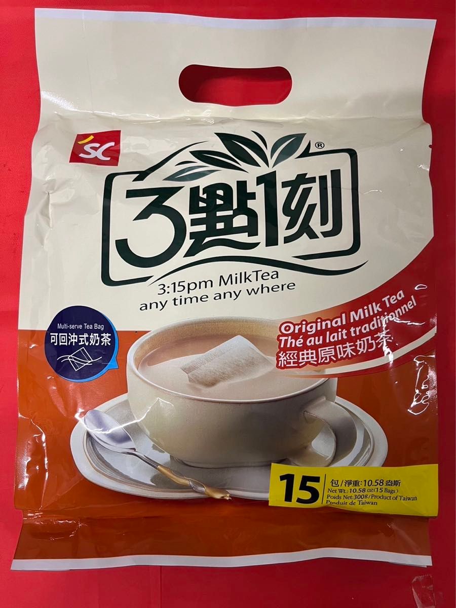 【台湾】3點1刻 オリジナルミルクティー 1袋(20g*15パック)