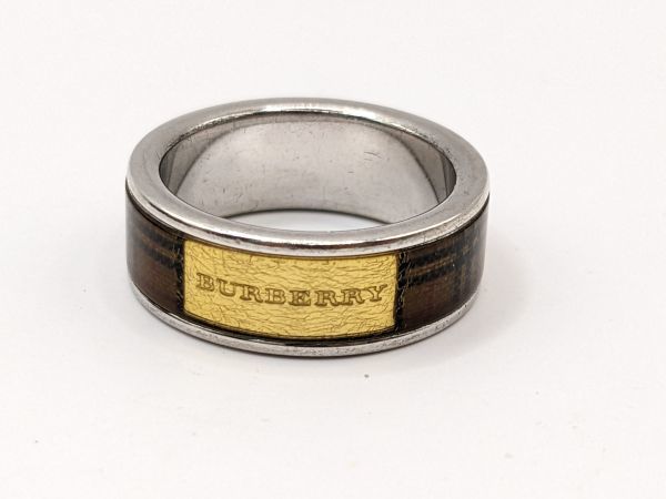 BURBERRY バーバリー 指輪 ノバチェック柄 シルバー SILVER リング 11号 アクセサリー 約4.2g（Ｍ6479）_画像2