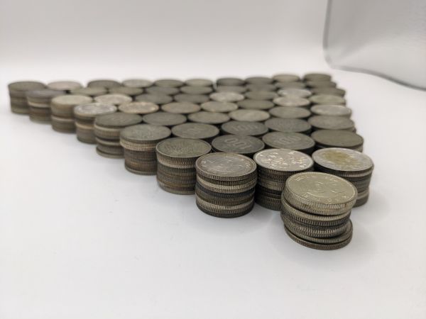 銀貨まとめて！ 100円 額面53000円 530枚 古銭 稲穂 オリンピック 百円硬貨 （M6727）_画像3