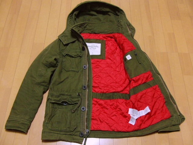 Abercrombie & Fitch アバクロンビー&フィッチ/Adams Mountain Jacket ミリタリージャケット 2013年 olive オリーブ S 美品 直営店公式_画像2