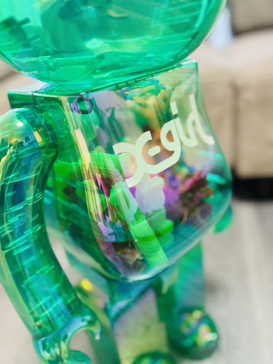 美品】BE@RBRICK X-girl CLEAR GREEN 1000% ベアブリック 美品】BE@RBRICK X-girl CLEAR GREEN 1000% ベアブリック