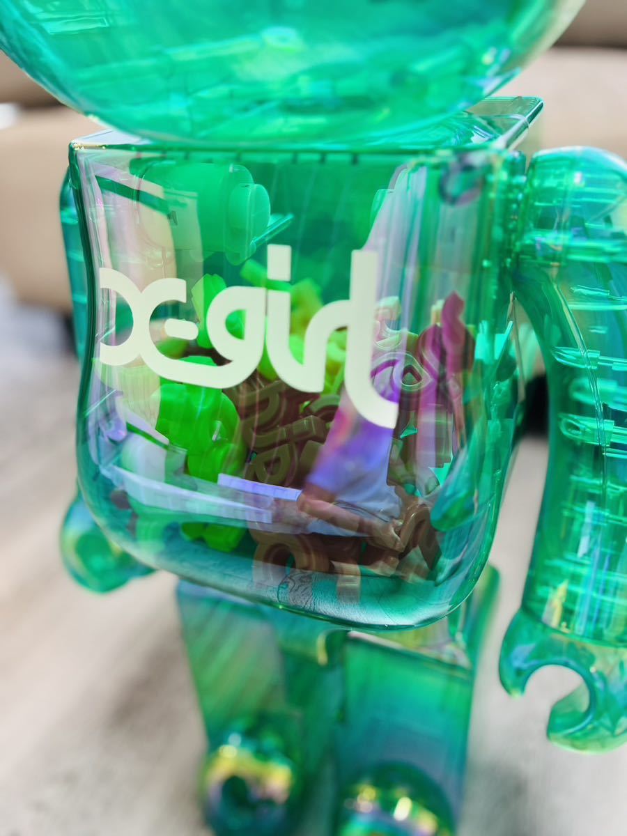 美品】BE@RBRICK X-girl CLEAR GREEN 1000% ベアブリック 美品】BE@RBRICK X-girl CLEAR GREEN 1000% ベアブリック