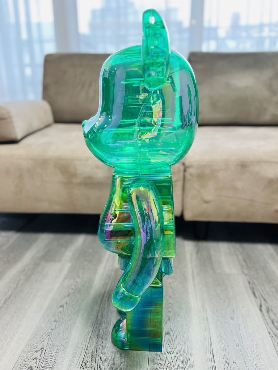 美品】BE@RBRICK X-girl CLEAR GREEN 1000% ベアブリック 美品】BE@RBRICK X-girl CLEAR GREEN 1000% ベアブリック
