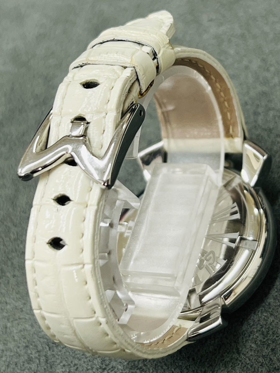 美品】GaGa MILANO ガガミラノ マヌアーレ40 5020 1 ホワイト 美品】GaGa MILANO ガガミラノ マヌアーレ40 5020 1 ホワイト