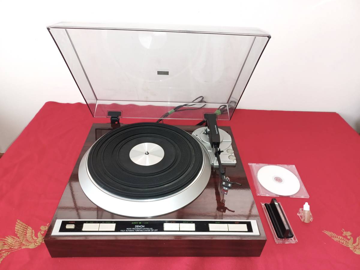 送料無】DENON・デノン DP-37F ターンテーブル レコードプレーヤー