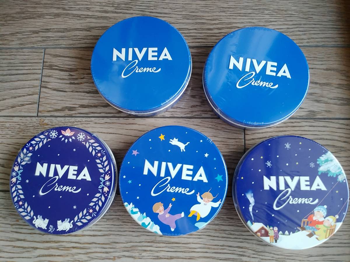 ★NIVEA★ニベアクリーム★未開封新品★青缶169ｇ大缶★限定含む5個セット★送料370円★_画像1