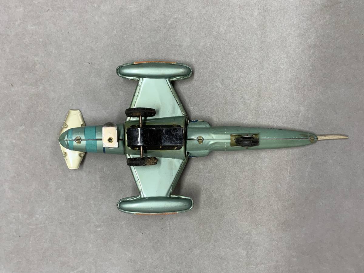 1＃C/3872　DAIYA　ダイヤ製　ブリキ　SUPER JET FG-956　レトロ　玩具　飛行機　60サイズ_画像3