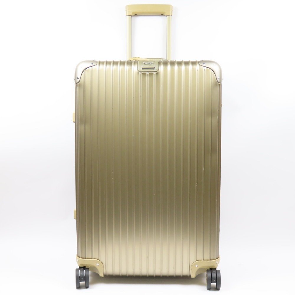 78919RIMOWA リモワ 極美品 トパーズ 4輪 キャリーバッグ 92373 旅行鞄 トラベル キャリーバッグ/アルミニウム ゴールド レディース