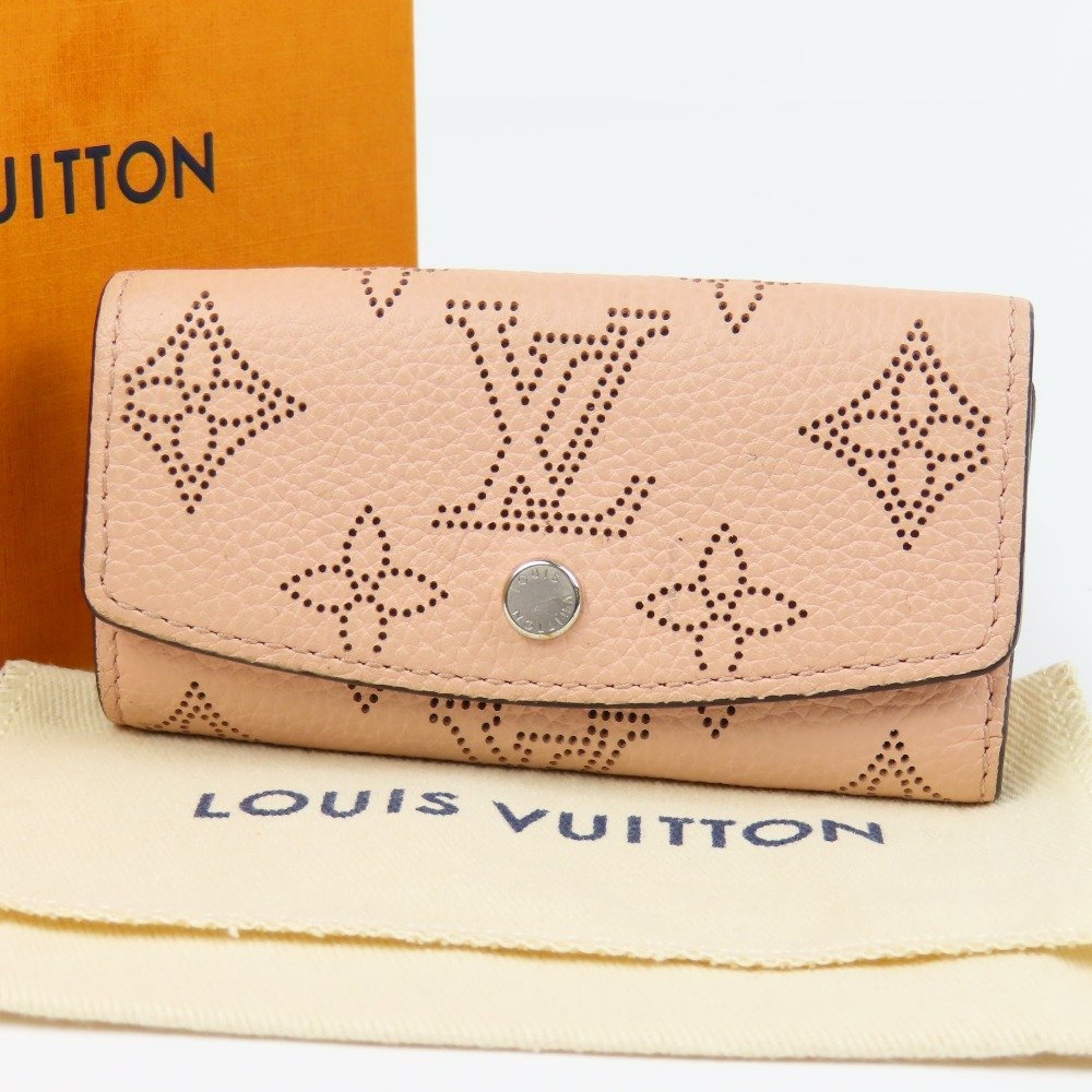 78819LOUIS VUITTON ルイヴィトン 極美品 ミュルティクレ4 4連 モノグラムマヒナ キーケース レザー マグノリア レディース_画像1