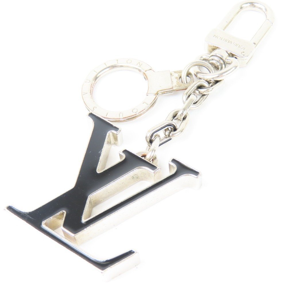 68643★1円スタート★LOUIS VUITTON ルイヴィトン 綺麗 LVクロマティック バッグチャーム アクセサリー キーホルダー メタル シルバー_画像1