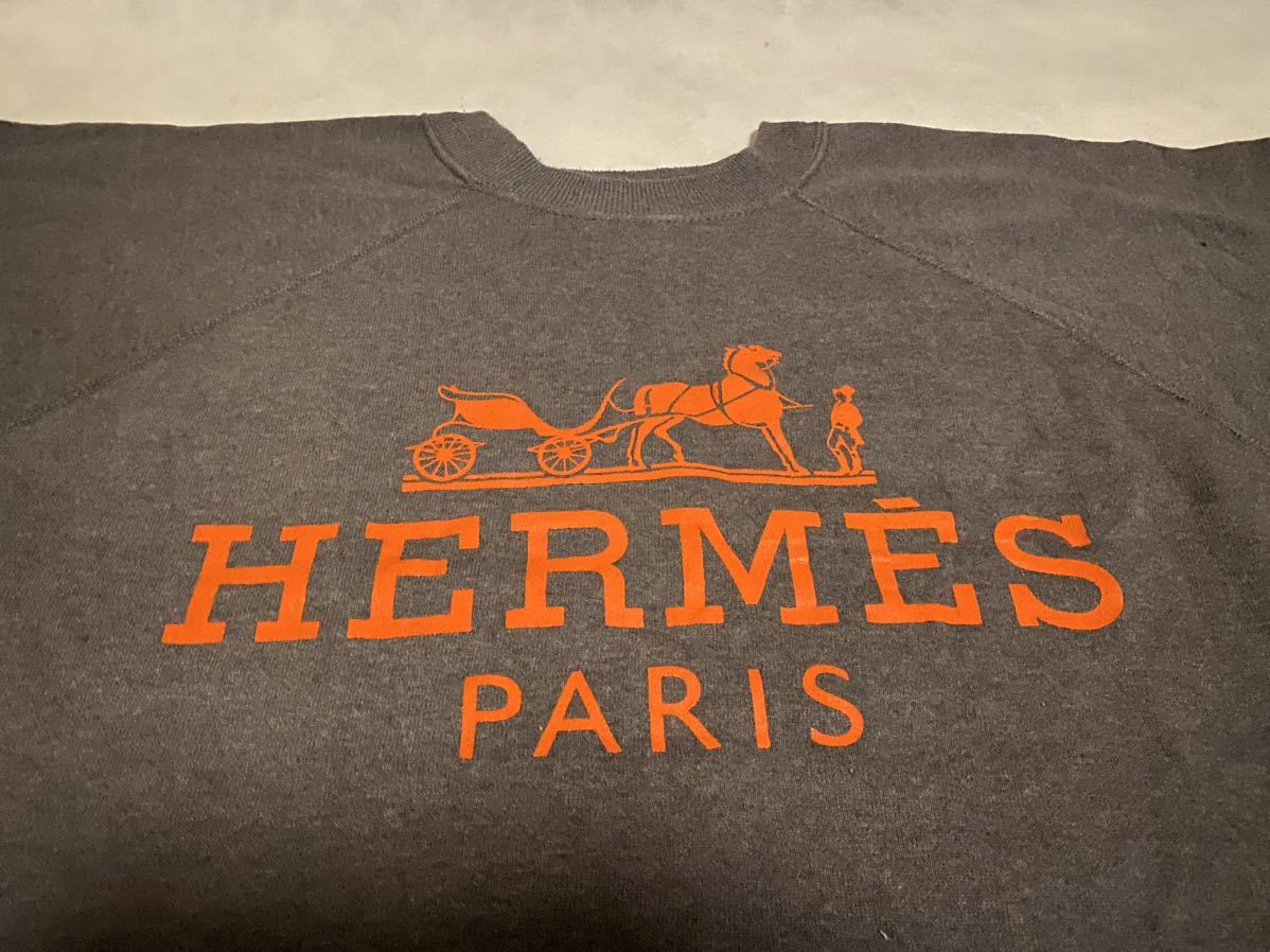 HERMES スウェット ブート トレーナー 80s 90s ヴィンテージ エルメス L USA製 ビンテージ BOOTLEG CHANEL グッチ 501XX リバース supreme_画像1