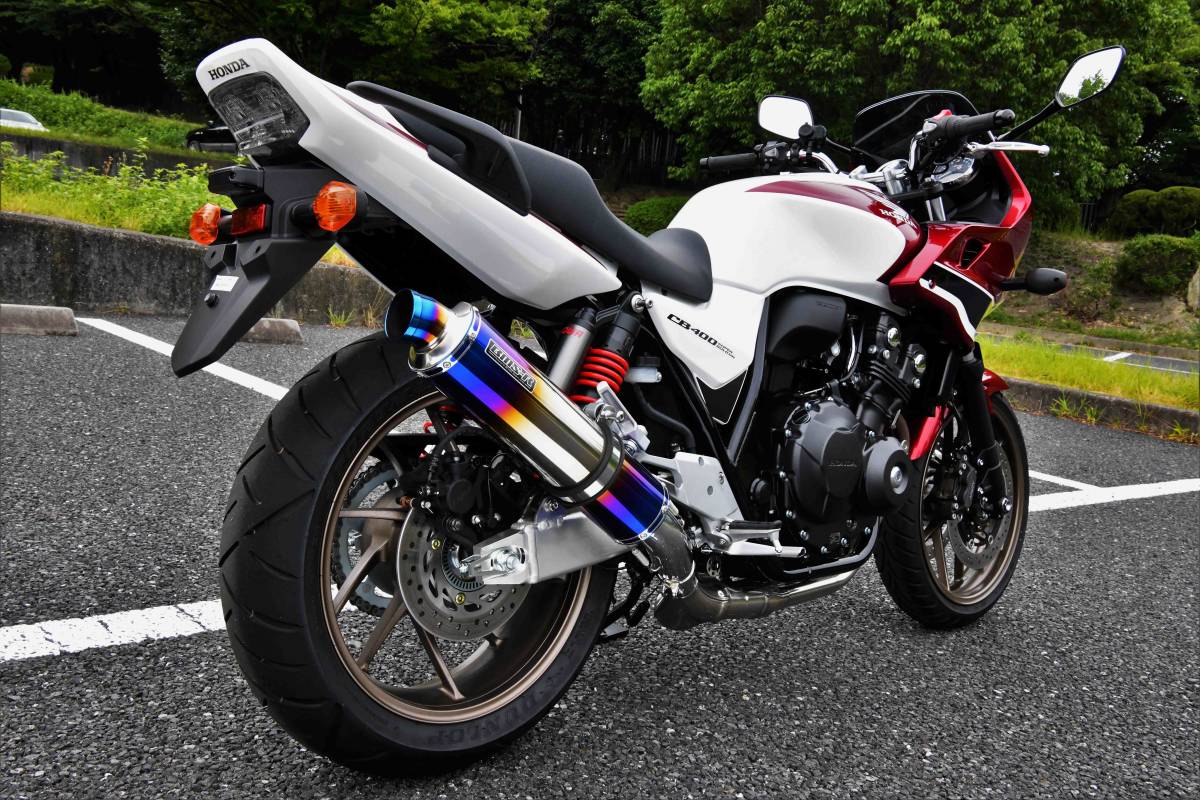 新品 ビームス CB400SB/SF 2017～ (2BL-NC42)用 R-EVO スリップオン ヒートチタンサイレンサー 政府認証 G184-53-P1J BEAMS マフラー_画像2