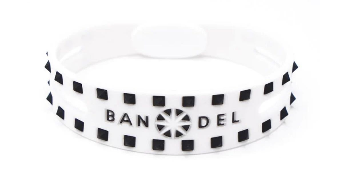 BANDEL バンデル STUDS Bracelet スタッズ ブレスレット White×Black ホワイト ブラック L 19.0cm_画像1