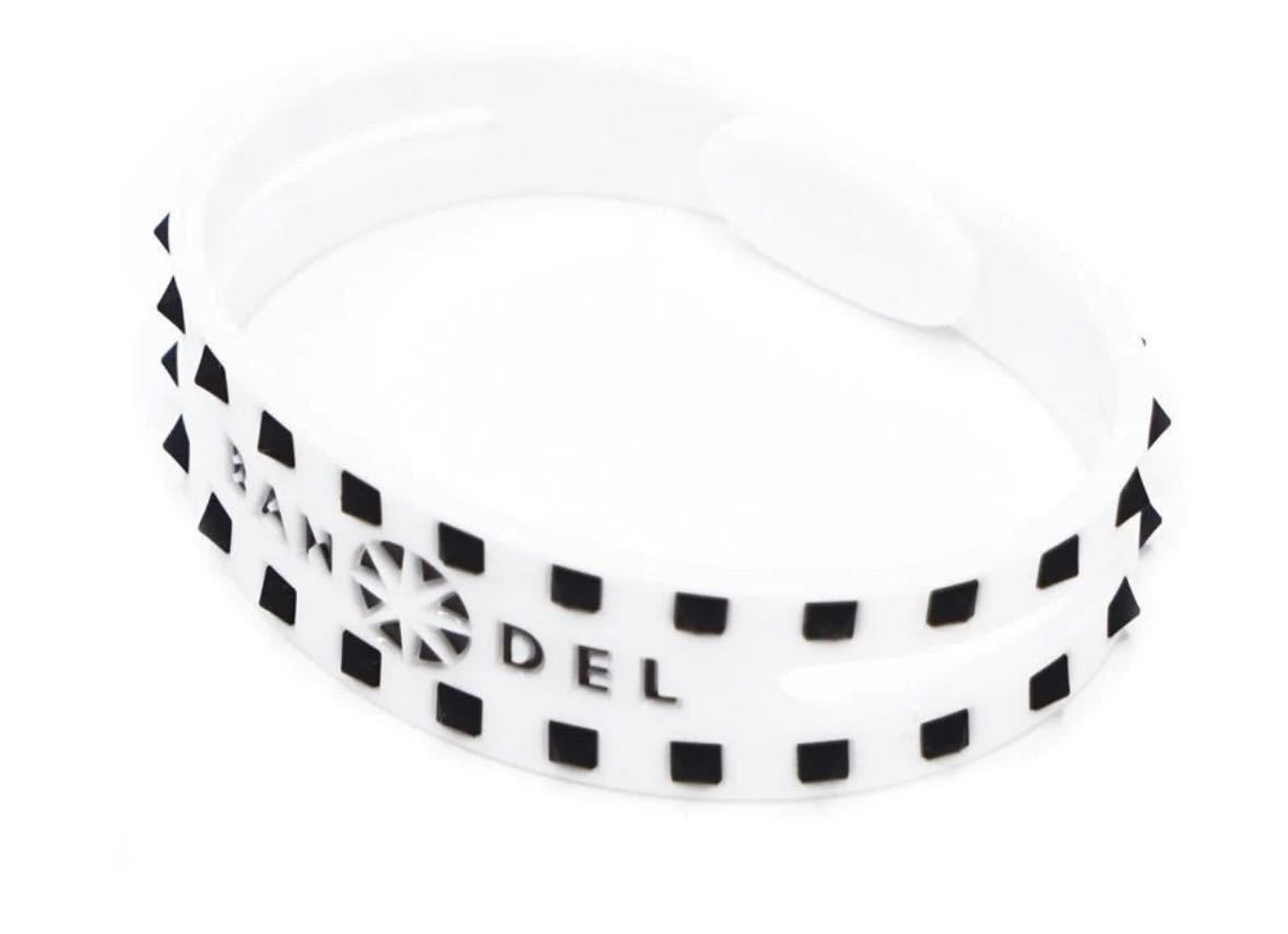 BANDEL バンデル STUDS Bracelet スタッズ ブレスレット White×Black ホワイト ブラック L 19.0cm_画像3