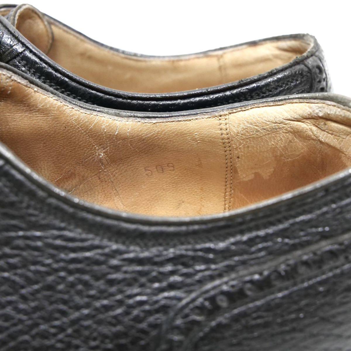 【gravati】グラバティ ブラック 内羽根式フルブローグ UK4.5 23cm前後 ビジネスシューズ メンズ 革靴_画像8