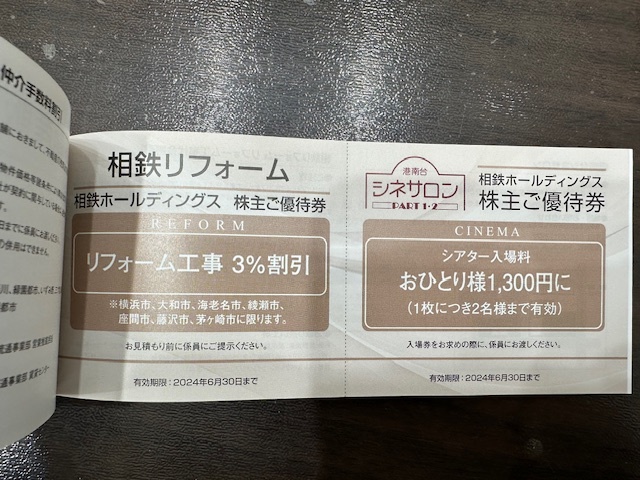 激安1円～【大黒屋】C 最新 相鉄ホールディングス 株主ご優待券 冊子 1冊 未使用 2024年6月30日まで有効_画像6