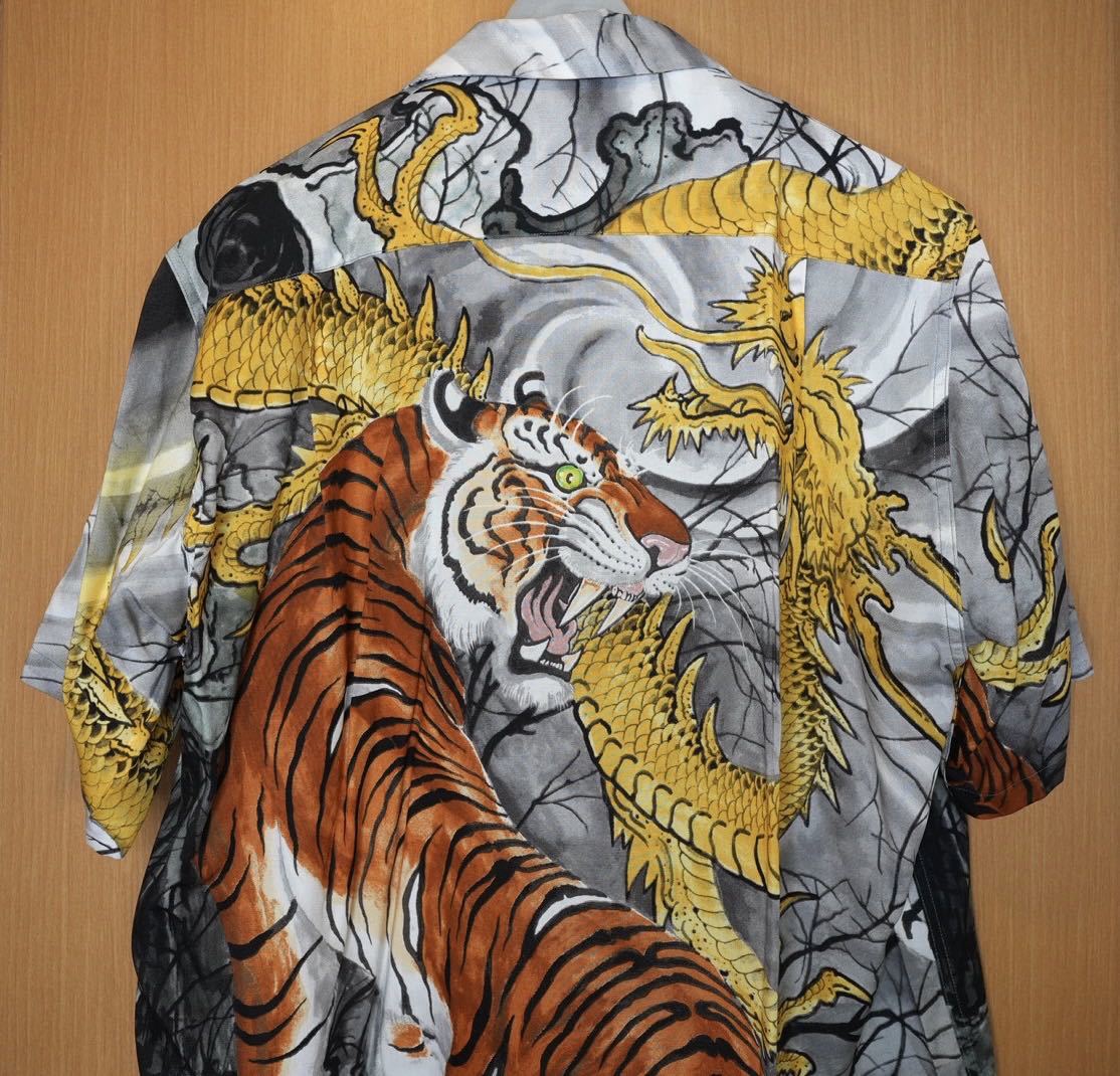 WACKO MARIA TIM LEHI HAWAIIAN SHIRT XL ワコマリア　ティムリーハイ　ハワイアンシャツ　虎と龍　タイガー　tiger なめだるま コラボ_画像4