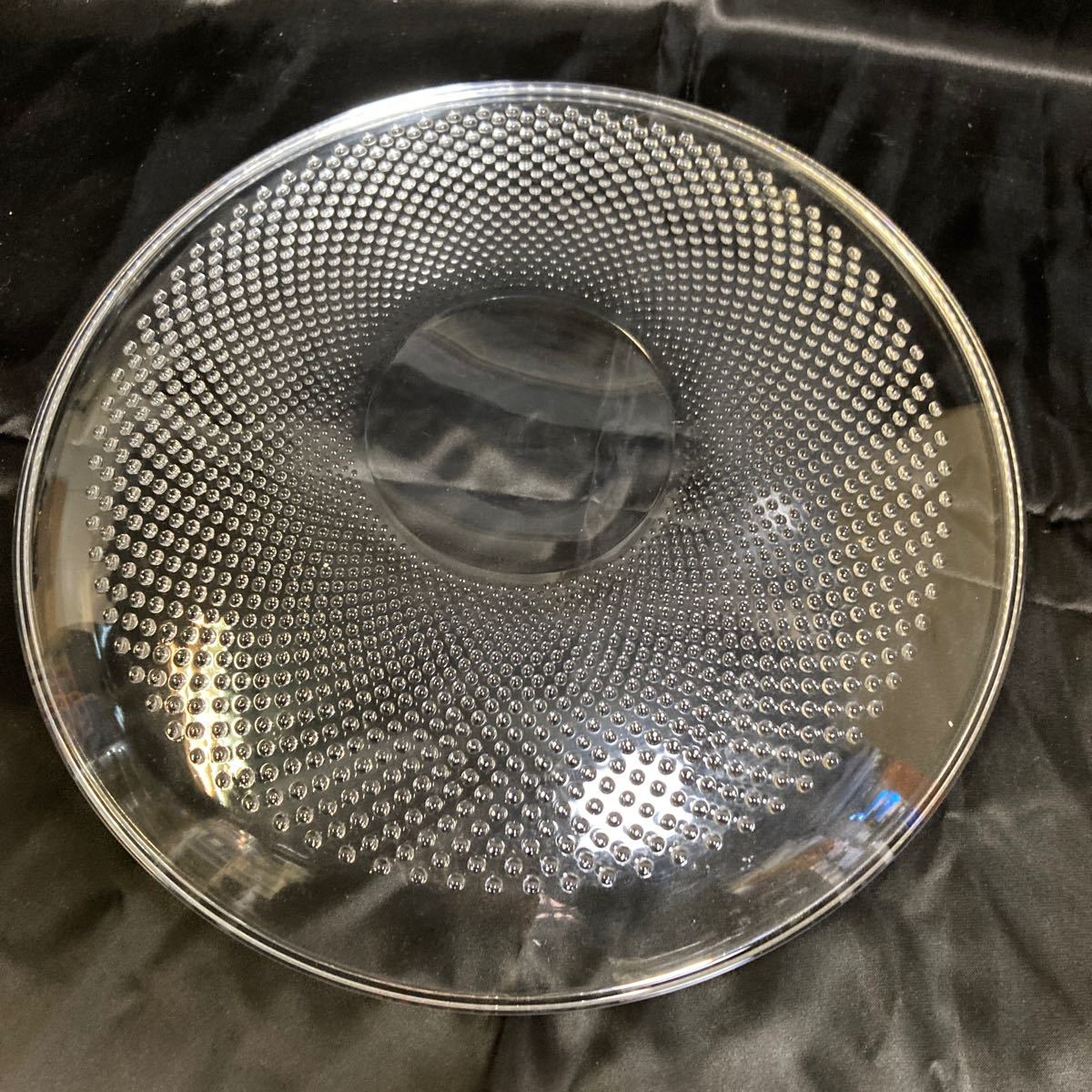 DE-661【保管品】保谷クリスタル HOYA 大皿 ガラスプレート 直径28cm食器の画像6